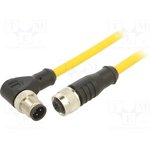 C4BC05M010, Соединительный кабель; M12; PIN: 4; угловой; 10м; вилка; 250ВAC; 4А