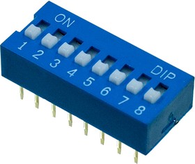 L-KLS7-DS-08-B-00, DIP переключатель 8 поз. (аналог SWD 1-8 ВДМ 1-8)