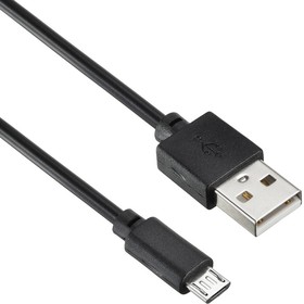 Фото 1/5 Кабель Digma micro USB (m) - USB (m), 2м, 2A, черный [microusb-2m-blk]