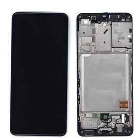 Дисплей (экран) в сборе с тачскрином для Samsung Galaxy A41 SC-A415F черный с рамкой (Premium LCD)