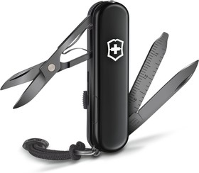 Фото 1/10 0.6226.31P, Нож-брелок Victorinox Classic Signature Lite, 58 мм, 7 функций, черный