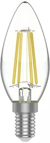 Фото 1/10 Лампа Basic Filament Свеча 4,5W 400lm 2700К Е14 LED 1/10/50 1031115