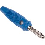 930727102, Blue Male Banana Plug, 4 mm Connector, Solder Termination, 30A ...
