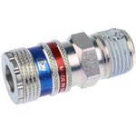 C103202155, Brass, Stainless Steel Male Pneumatic Quick Connect Coupling ...