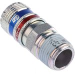 C103202155, Brass, Stainless Steel Male Pneumatic Quick Connect Coupling ...