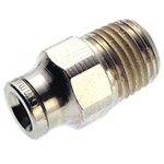101250838, R 3/8 Male to Push In 8 mm, Threaded-to-Tube Connection Style