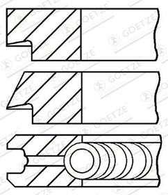 0812470000, К-кт колец поршневых ALFA ROMEO 147(2.0i) 01-, 156(2.0i) 00-02, 166(2.0i) 00-, GTV(2.0i) 95-, SPIDER(2.0i) 95-05,