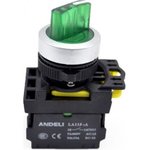 Переключатель LA115-A5-11XD/G (LED) зеленый 220V 1NO 1NC(ANDELI)