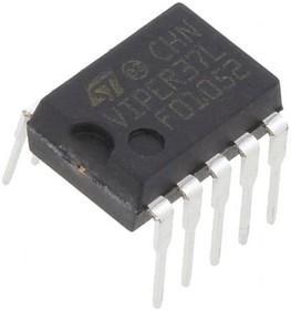 Фото 1/4 VIPER37LE, AC to DC Switching Converter Flyback 66kHz Tube 10-Pin SDIP