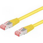 93210, Patch cord; S/FTP; 6; stranded; Cu; LSZH; yellow; 0.25m; 28AWG