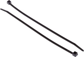 Фото 1/2 111-01625 T40R-PA66W-BK, Cable Tie, 175mm x 4 mm, Black Polyamide 6.6 (PA66), Pk-100
