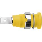 SEB 7080 Ni / GE, Yellow Female Banana Socket, 4 mm Connector, 24A, 1000V ...