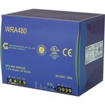 WRA480-24, WRA 480 DIN Rail Power Supply, 400V ac ac Input, 24V dc dc Output ...