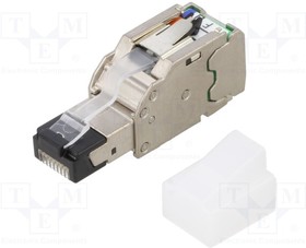 FPE6X88MTG-X, Plug; RJ45; PIN: 4; Cat: 5e; shielded; Layout: 8p4c; Ocable: 5.8?9mm