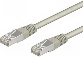 Фото 1/2 Patch cable, RJ45 plug, straight to RJ45 plug, straight, Cat 5e, SF/UTP, PVC, 2 m, gray