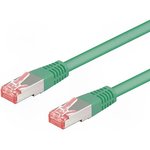 93660, Patch cord; S/FTP; 6a; stranded; Cu; LSZH; green; 0.5m; 27AWG