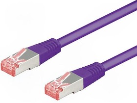Фото 1/2 94155, Patch cord; S/FTP; 6a; stranded; Cu; LSZH; violet; 0.25m; 27AWG