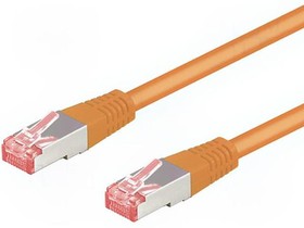 Фото 1/2 93340, Patch cord; S/FTP; 6; stranded; Cu; LSZH; orange; 0.25m; 28AWG