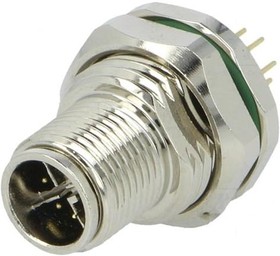 Фото 1/7 PXMBNI12RPM08XPCM16, Circular Connector, 8 Contacts, Panel Mount, M12 Connector, Socket, Male, IP67, Buccaneer M12 Series