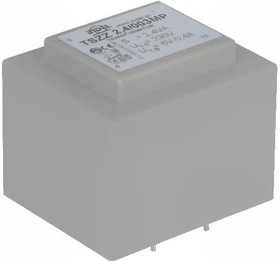 TSZZ 2.4/003MP, Трансформатор: залитый, 2,4ВА, 230ВAC, 6В, 0,4А, PCB, IP00, 120г