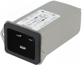 Фото 1/2 5130.0000, AC Power Entry Modules SCREW-ON QC 16A STD. FRONT MNT. X2