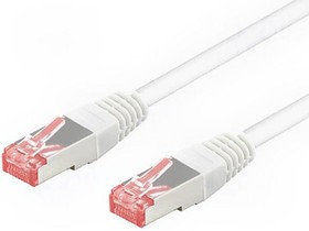 Фото 1/2 93507, Patch cord; S/FTP; 6; stranded; Cu; LSZH; white; 3m; 28AWG