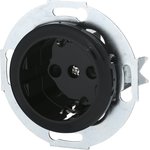 Розетка с з/к, со шторками (черн.) LK Vintage 883208-1