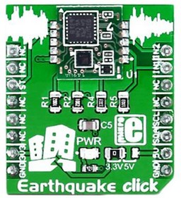 MIKROE-2561, Earthquake Click Seismic Sensor Module 5V