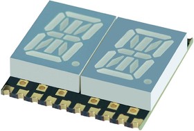 KCPDA04-105, KCPDA04-105 2 Digit 14-Segment LED Display, CA Red 36 mcd RH DP 10.2mm