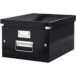 60440095, Black 1 Compartment A4 Archive Box, H220mm x W281mm x D370mm