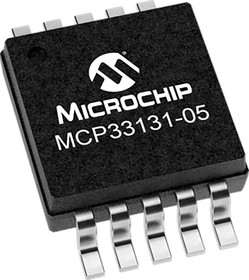 Фото 1/3 MCP33131-05-E/MS, 16 bit- ADC 500ksps, 10-Pin MSOP