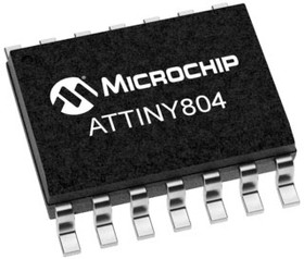 Фото 1/4 ATTINY804-SSN, 8bit AVR Microcontroller, ATtiny804, 20MHz, 8 kB Flash, 14-Pin SOIC