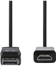 CCGP37100BK30, Video Cable, DisplayPort Plug - HDMI Plug, 1920 x 1080, 3m