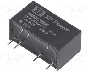 IMA0124S05, Isolated DC/DC Converters - Through Hole DC-DC, 1W, Single Output, Medical Approvals, SIP7