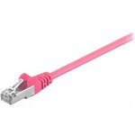 95208, Patch cord; SF/UTP; 5e; stranded; CCA; PVC; pink; 0.25m; 26AWG