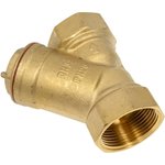 Фильтр сетчатый латунный Y-образный Ду32 Ру16 муфтовый уплотнение паронит ...