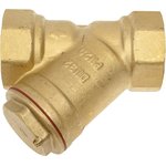 Фильтр сетчатый латунный Y-образный Ду32 Ру16 муфтовый уплотнение паронит ...