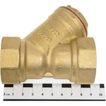 Фильтр сетчатый латунный Y-образный Ду32 Ру16 муфтовый уплотнение паронит ...