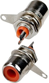 1-290 RD (RS-104), гнездо RCA металл на корпус красный