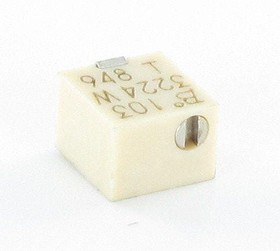 3224G-1-102E, Res Cermet Trimmer 1K Ohm 10% 0.25W(1/4W) 12(Elec)Turns 1.5mm (4.8 X 6 X 3.9mm) Gull Wing SMD T/R