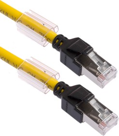 Фото 1/4 XS6W-6LSZH8SS20CM-Y, Cat6a Male RJ45 to Male RJ45 Ethernet Cable, FTP, STP, Yellow LSZH Sheath, 200mm, Low Smoke Zero Halogen (LSZH)