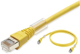 Фото 1/3 XS6W-6LSZH8SS500CM-Y, Cat6a Male RJ45 to Male RJ45 Ethernet Cable, FTP, STP, Yellow LSZH Sheath, 5m