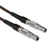 MSB.00.250.LTE200, RF Cable Assemblies 200cm cbl w/LEMO 00 coax plug both ends