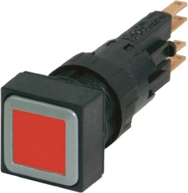 Фото 1/2 086444 Q25D-RT, RMQ16 Series Red Momentary Push Button, 16mm Cutout, IP65