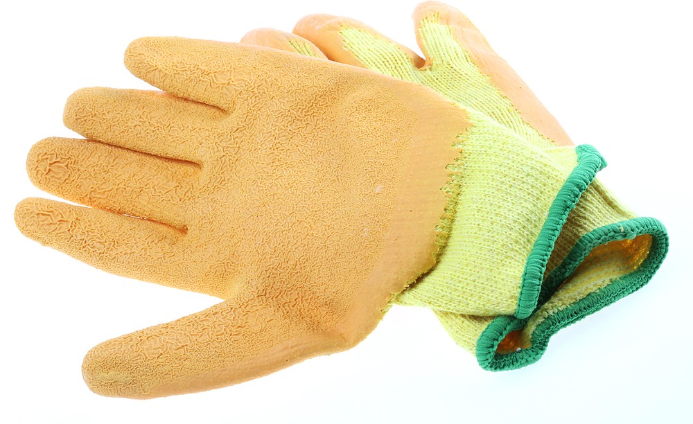 502 MAT Matrix Yellow Latex General Purpose Work Gloves Size 8 Latex Coating Polyco Healthline