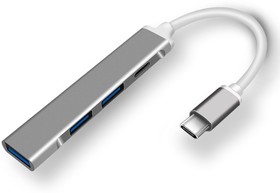 ORIENT CU-325, Type-C USB 3.0 (USB 3.1 Gen1)/USB 2.0 HUB 4 порта: 1xUSB3.0 + 2xUSB2.0 + 1xUSB2.0 Type-C, USB штекер тип C, алюминиевый корпу