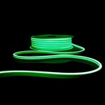Неоновая светодиодная лента 1м, 6х12мм, 24В, 9Вт/м, 120 LED/m, IP33 (ПВХ), зеленый, ML-NF-24V-0612-Green