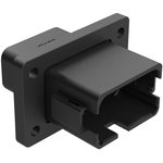 AT04-12PA-BL08, 12 POSITION RECEPTACLE FLANGE MOUNT CONNECTOR, PIN, BLACK ...