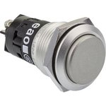 82-5562.1000, Pushbutton Switch, Anodised Aluminium, 3 A, 240 V, 1CO, IP65 / IP67