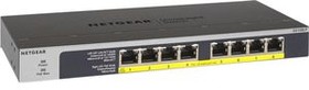GS108LP-100EUS, PoE Switch, Unmanaged, 1Gbps, 60W, RJ45 Ports 8, PoE Ports 8